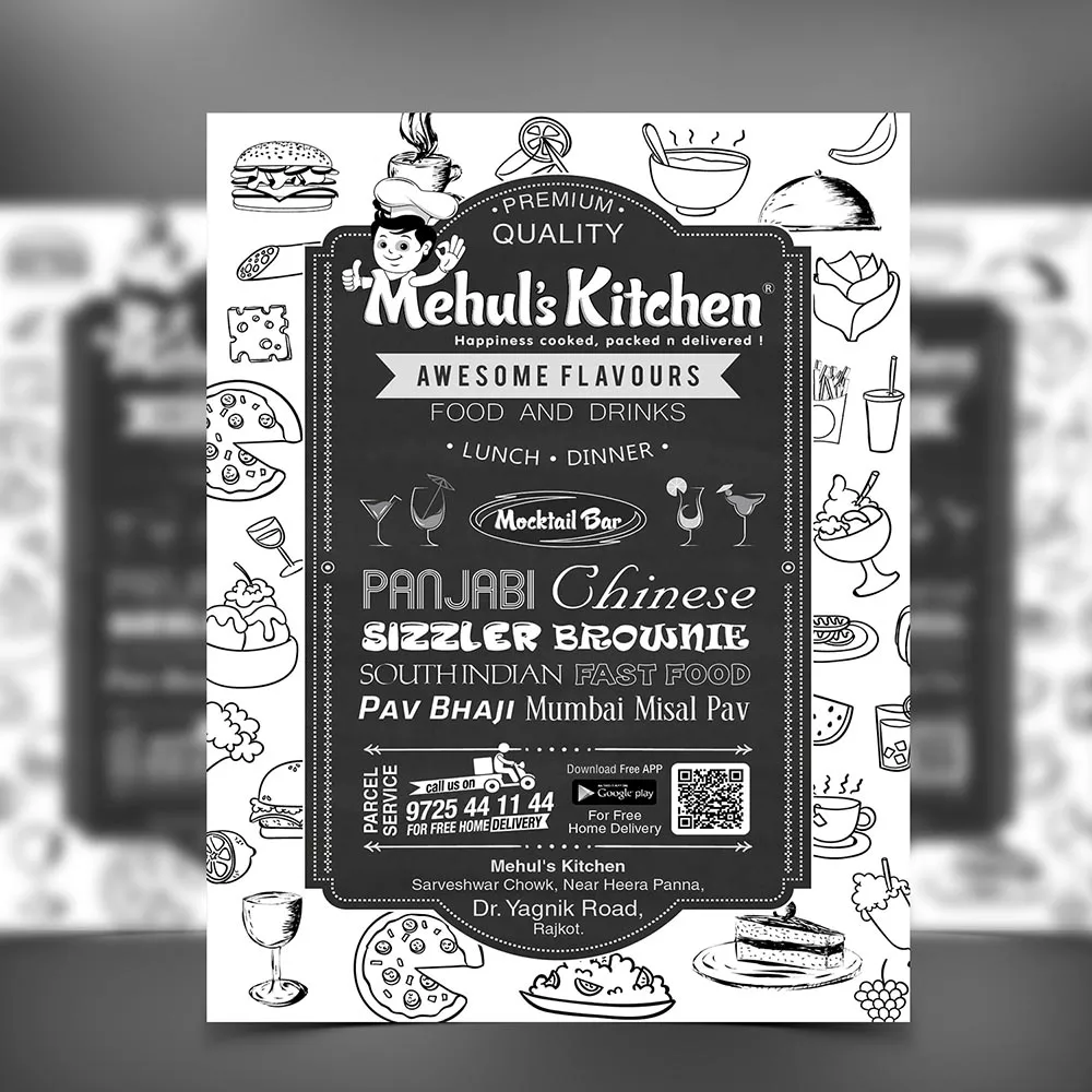 Mehuls Kitchen Monocolor Flyer