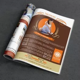 Yoga Ashram Magazine Flyer Ad